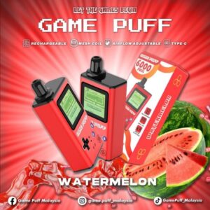 Game Puff 6000 Puffs – Pod 1 Lần Sạc - Vị Dưa Hấu